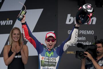 En 2015 la victoria en Jerez fue para Jorge Lorenzo con el equipo Movistar Yamaha 