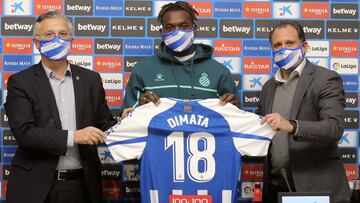 02/02/21 Landry Dimata  el nuevo fichaje del Espanyol presentacion
 
 enviada. ivanmolero.