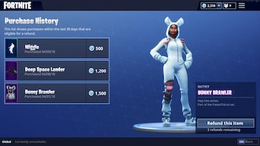 Vuelven a Fortnite las devoluciones de cosméticos