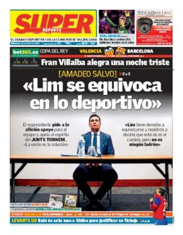 Portadas de la prensa mundial