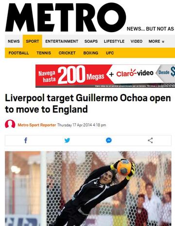 Después de su gran desempeño en la Copa Mundial 2014, Francisco Guillermo fue ligado a grandes clubes en Europa. En abril de este año, “Memo” sonó para reforzar al Liverpool para sustituir al guardameta belga Simon Mignolet. Al final, la transferencia no prosperó.