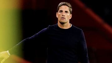 Robert Moreno en el partido ante el Sevilla.