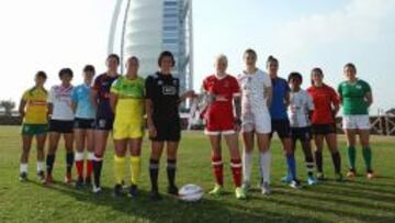Las representantes de los equipos que participar&aacute;n en las Series Mundiales de Dubai. 