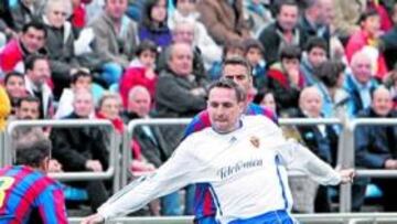 <b>ÁNIMO. </b>Los zaragocistas, con un mensaje para Cáceres.