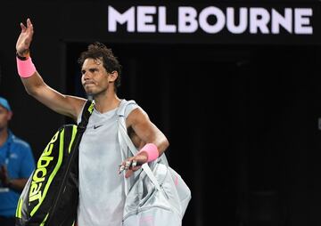 Así luchó Nadal lesionado contra Cilic en Australia