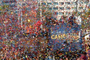 Gran ambiente por las calles de Barcelona. 