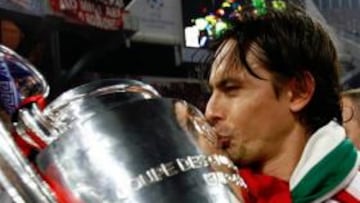 <b>CAMPEÓN. </b>'Pippo' Inzaghi conquistó dos Champions con el Milán.