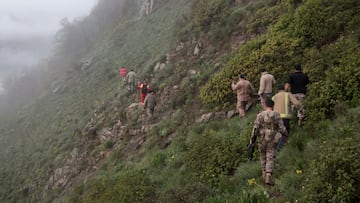 FILE PHOTO: Rescue team works following a crash of a helicopter carrying Iran's President Ebrahim Raisi, in Varzaqan, East Azerbaijan Province, Iran, May 20, 2024. Stringer/WANA (West Asia News Agency) via REUTERS ATTENTION EDITORS - THIS IMAGE HAS BEEN SUPPLIED BY A THIRD PARTY./File Photo