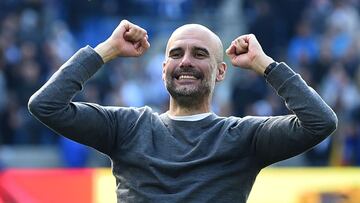 Guardiola, feliz.