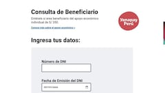 Bono Yanapay 350 Soles: cómo saber si lo cobro y requisitos