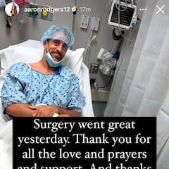Aaron Rodgers fue operado con éxito de la rotura de tendón de Aquiles