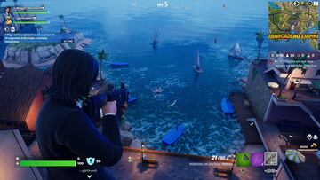 fortnite festival invierno 2023 evento navidad misiones destruye drones pirateados de envios expres en zonas de fortuna