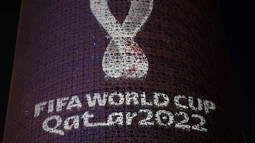 What is the official logo for the 2022 Qatar World Cup and who designed it?