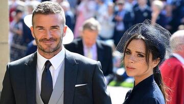 David y Victoria Beckham en la boda del pr&iacute;ncipe Harry de Inglaterra y Meghan Markle.