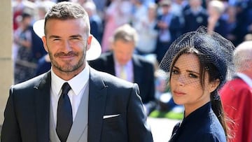 David y Victoria Beckham en la boda del pr&iacute;ncipe Harry de Inglaterra y Meghan Markle.