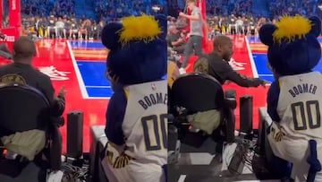 Floyd Mayweather fue visto discutiendo con la mascota de los Pacers y el video se hace viral