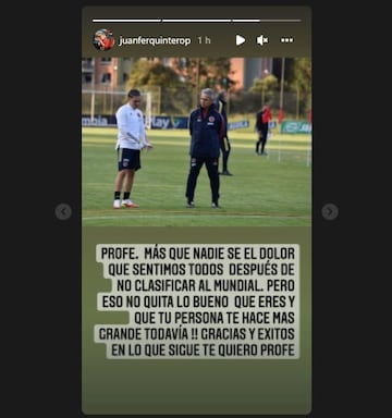 Instagram de Juan Fernando Quintero.