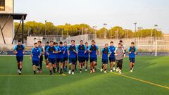 Primer entrenamiento del Recreativo de Huelva.