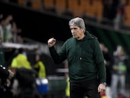 Manuel Pellegrini celebra el triunfo.