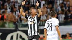 Robinho celebra un gol en el encuentro entre Atl&eacute;tico Mineiro y Melgar en la Copa Libertadores.