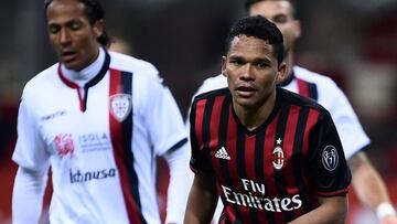 Carlos Bacca, goleador del Milan en esta temporada con 7 anotaciones