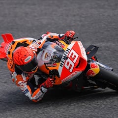 El show de Márquez: tres caídas en 40 minutos