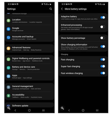 Como desactivar la carga rápida de tu móvil Samsung
