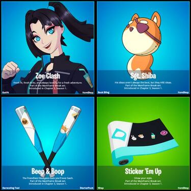 Fortnite Season 2: Mainframe Break Pack -Zoe Clash starter pack- now available