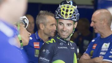 Alejandro Valverde, en su reciente visita al circuito Motorland Arag&oacute;n, en Alca&ntilde;iz.