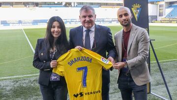 Shahzoda visitó el Carranza y presenció el Cádiz – Málaga