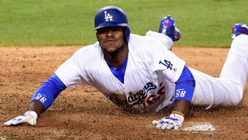 Yasiel Puig logr&oacute; la victoria para sus Dodgers en una trepidante acci&oacute;n sobre las bases.