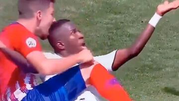 El d¨ªa que intentaron morder a Vinicius en el derbi de filiales