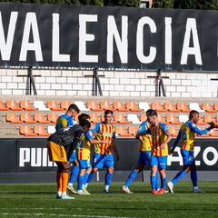 Goleada del Valencia (8-0) ante el Leeds sub-21