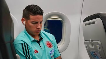 James Rodríguez viaja con la Selección Colombia.