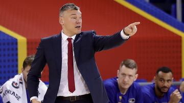 Sarunas Jasikevicius, durante el partido de la Euroliga que ha enfrentado al Barcelona y al Baskonia.