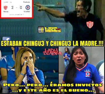 Los memes no se olvidan de la derrota de Cruz Azul ante Necaxa