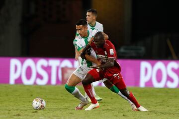 Imágenes del partido aplazado entre Atlético Nacional y América de Cali en el estadio Atanasio Girardot, a puertas cerradas, por la Liga BetPlay.