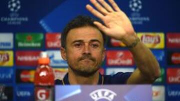 Luis Enrique, en sala de prensa.