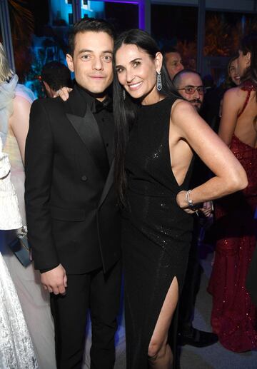 Rami Malek y Demi Moore.