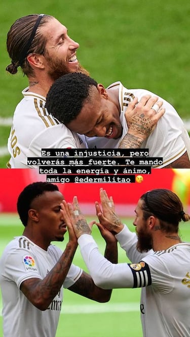 Numerosas muestras de apoyo a Militao tras conocerse su lesi¨®n... ?hasta Sergio Ramos!