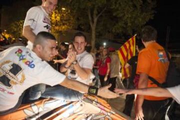 Granollers celebró con Pol Espargaró su titulo como campeón del mundo de Moto2. El piloto disfrutó de un gran recibimiento por las calles de Granollers.
