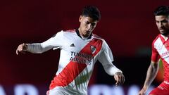 Jorge Carrascal en un partido de River Plate en la Copa Libertadores