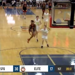 Esto lo firmarían en la NBA: barbaridad de pase en un partido de baloncesto de instituto