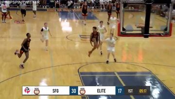 Esto lo firmarían en la NBA: barbaridad de pase en un partido de baloncesto de instituto