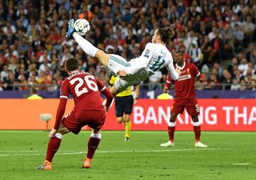 Real Madrid-Liverpool 3-1. El segundo tanto del Real Madrid, el 2-1, fue un golazo de chilena de Bale.