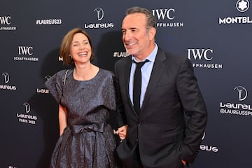 La patinadora sobre hielo Nathalie Pechalat junto a su marido, el actor Jean Dujardin.