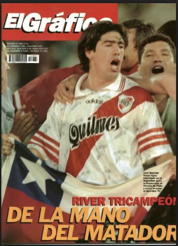 El goleador chileno se hizo ídolo de River y así lo demuestran las múltiples portadas que El Gráfico le dedicó.