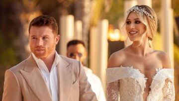 Así festejaron Canelo Álvarez y Fernanda Gómez su primer año de casados