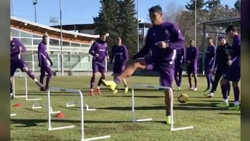 Muriel preparando el partido ante la Roma