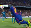 'Piscinazo' de Suárez en el gol de penal de Messi